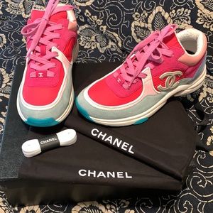100% AUTHENTIC Chanel Fuchia/Pink Sneakers!